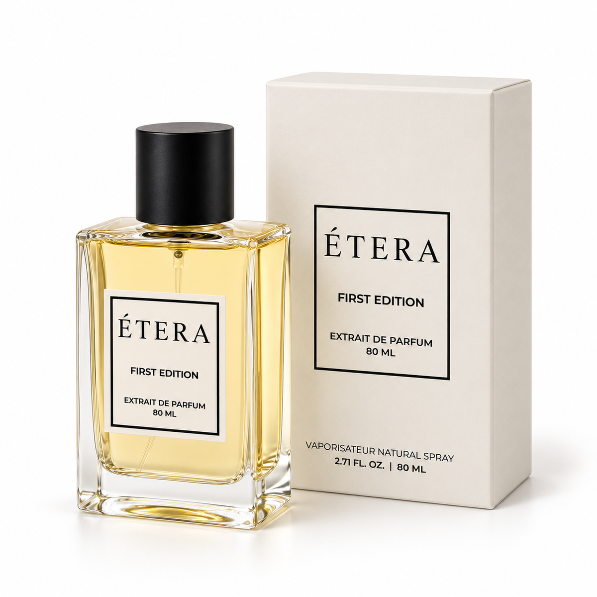 ÉTERA First Edition Extrait de Parfum 80 ml with box, angled view